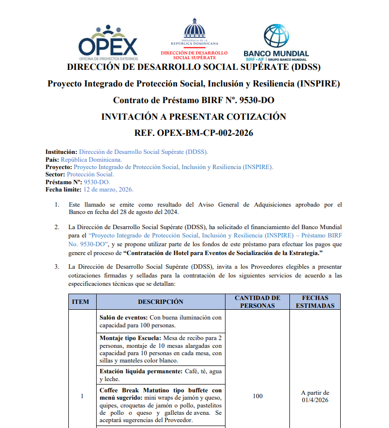 Contratación de Hotel para Eventos de Socialización de la Estrategia. 