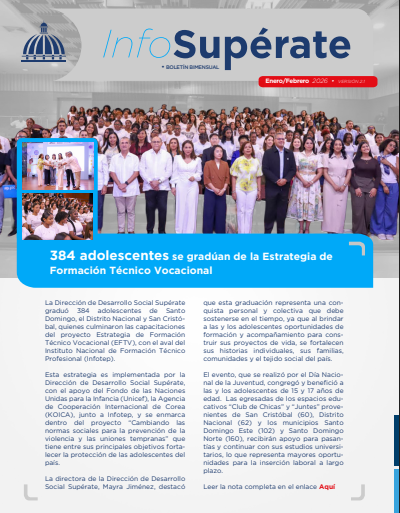 384 adolescentes se gradúan de la Estrategia deFormación Técnico Vocacional