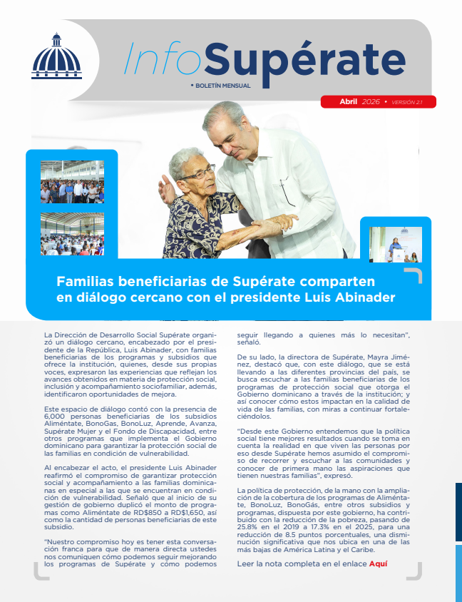 Familias beneficiarias de Supérate compartenen diálogo cercano con el presidente Luis Abinader